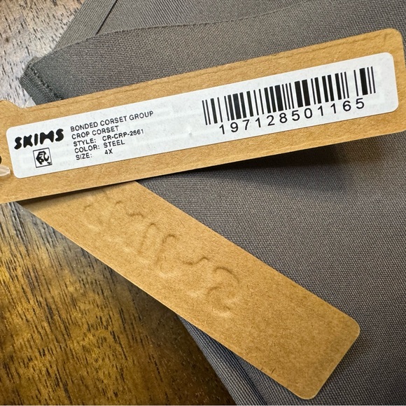 SKIMS Bonded Corset Top in Steel - Picture 7 of 7